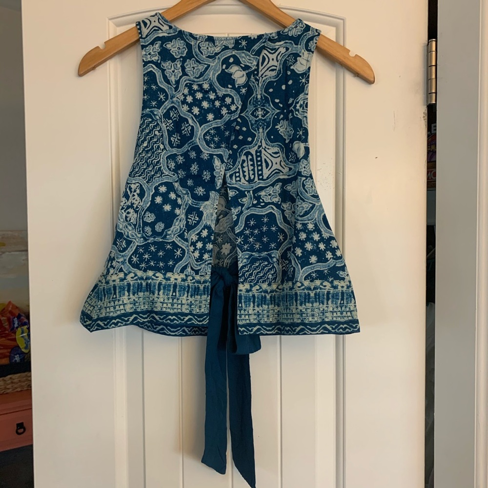Free People Linen Boho Crop Top
